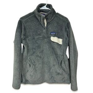 Patagonia Nickel Grey Synchilla Snap T Pullover Large